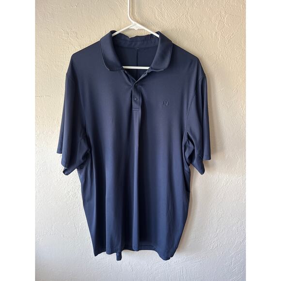 Men's Lululemon Navy Polo Shirt Size XL - Picture 1 of 4